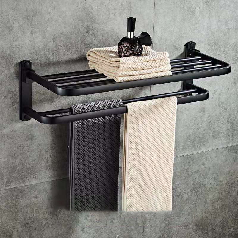 Perforated Space Aluminum Bathroom Folding Shelf