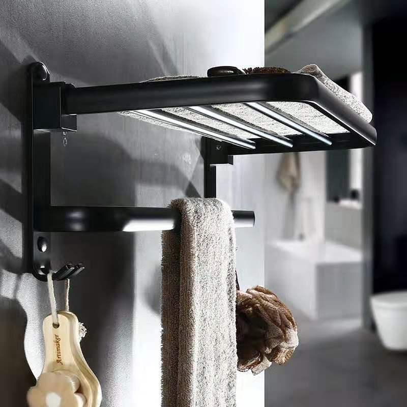 Perforated Space Aluminum Bathroom Folding Shelf