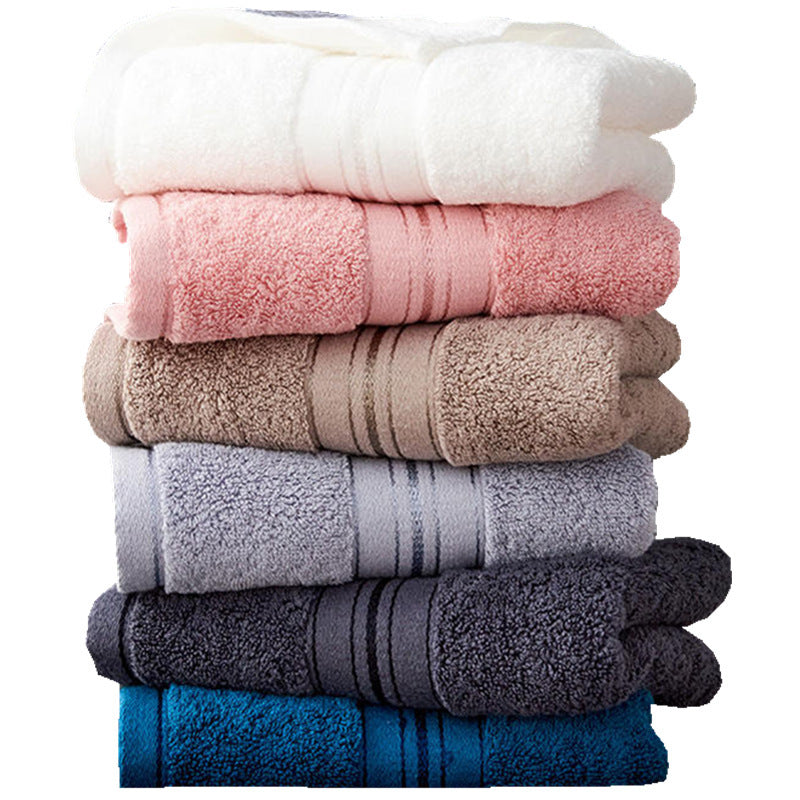 Pure Color Thick Cotton Bath Towel Set