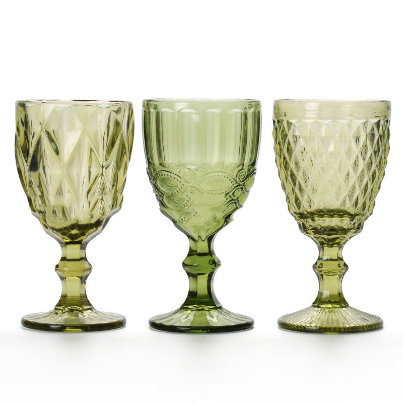 Vintage embossed petal glass