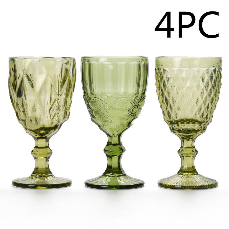 Vintage embossed petal glass