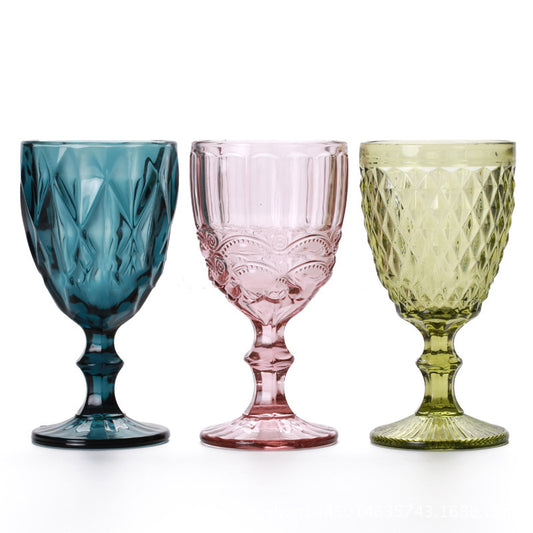 Vintage embossed petal glass