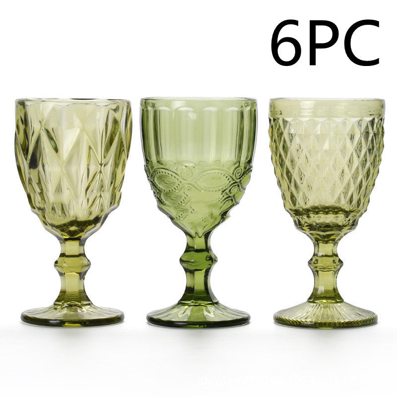 Vintage embossed petal glass