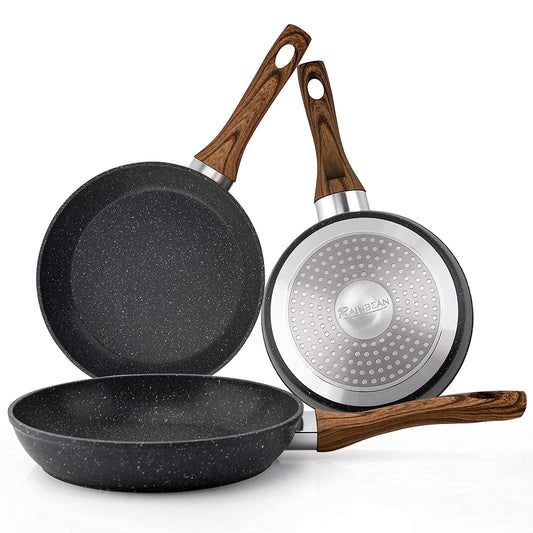 Frying Pan Set 3-Piece Nonstick Saucepan