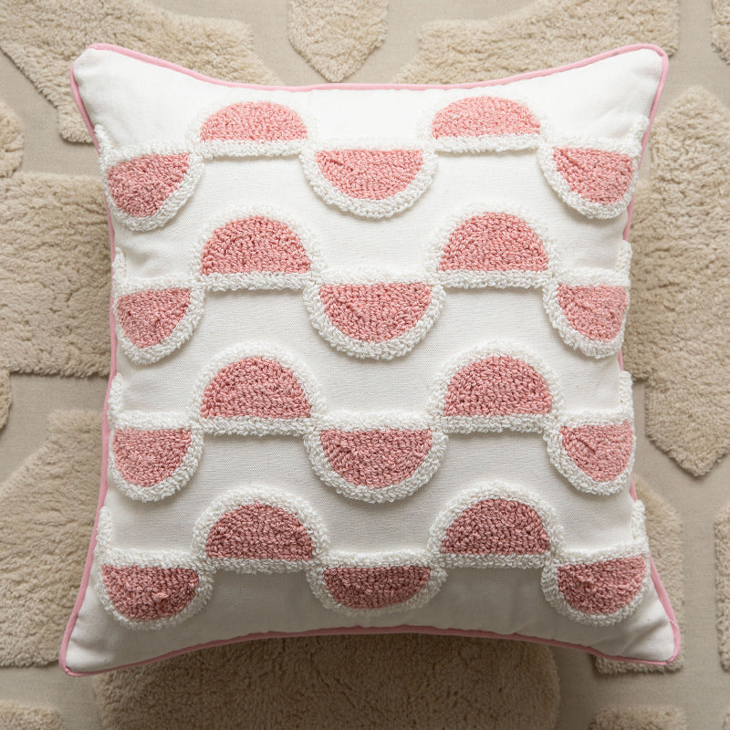 Modern Polka Dot Tassel Pillow Cover