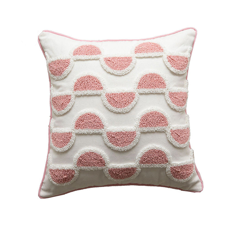 Modern Polka Dot Tassel Pillow Cover